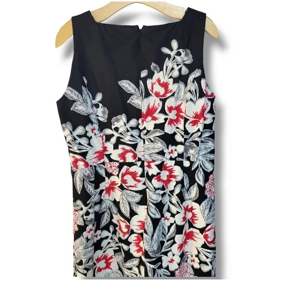 Studio 1 women's black floral zip-up midi dress  - size 14 - Picture 4 of 10